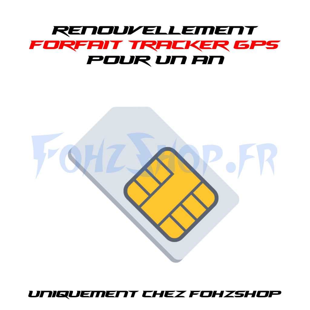 Renouvellement forfait tracker GPS pour 12 mois