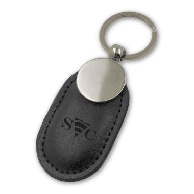 Porte clés en cuir avec technologie NFC