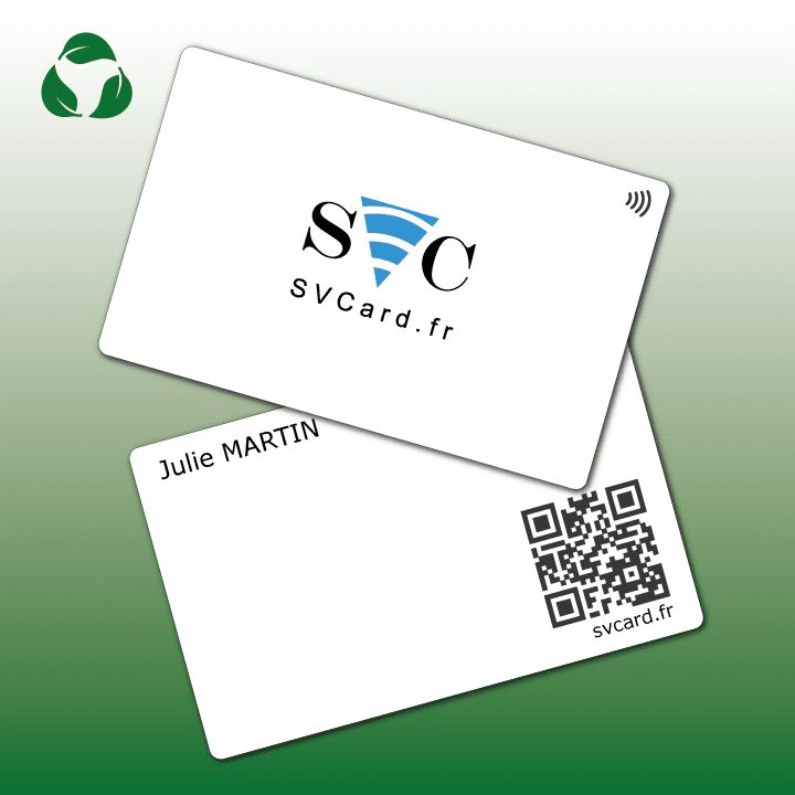 SVCard en PVC Biodégradable Blanc