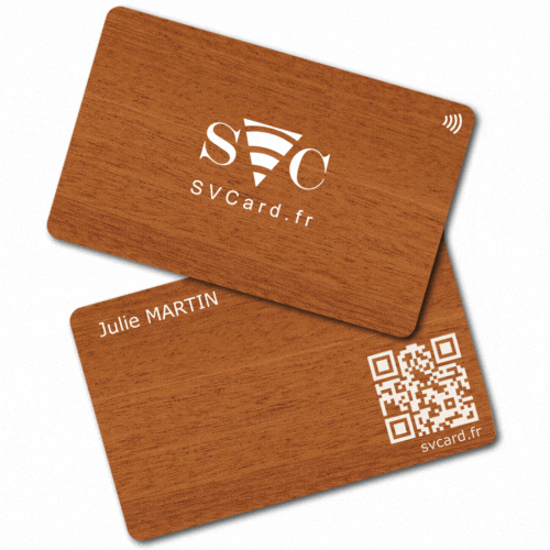 SVCard NFC en Bois Acajou