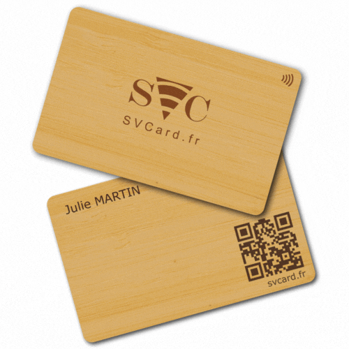 SVCard NFC en BOIS Bamboo