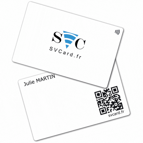 SVCard en PVC Blanc