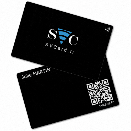 SVCard NFC en PVC Noir