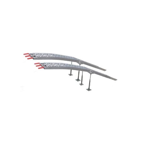 Rampes aluminium courbées pliables Universel - Chargement sécurisé