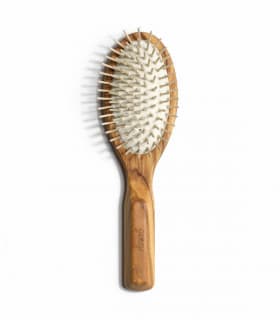 Brosse à Cheveux Ovale - Bois d'Olivier et Picots en Bois