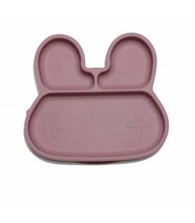 Assiette bébé à Compartiments - Lapin Dusty Rose