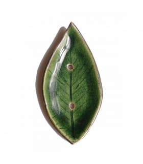 Porte Savon Céramique " Feuille Enchantée "