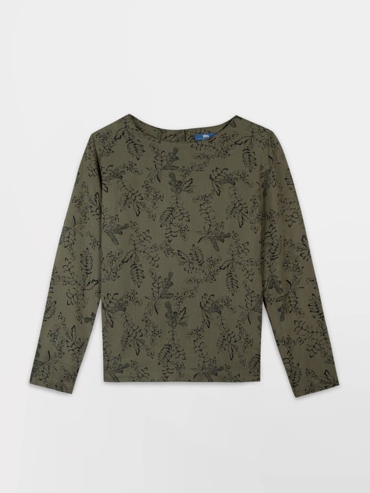 Blouse col rond Kadenmis19275 - Couleur marron - Pour Femme - TBS - Taille 36