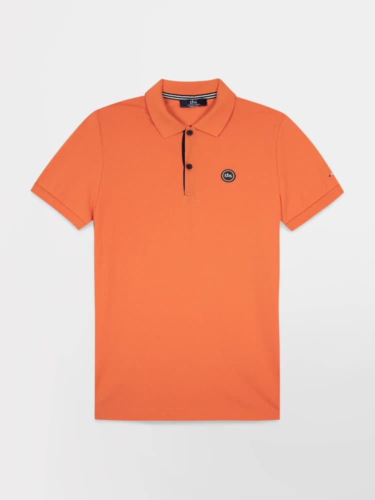 Polo manches courtes Marceau - Couleur rose/rouge - Pour Homme - TBS - Taille S