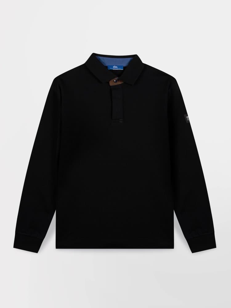 Polo manches longues Jonnapol - Couleur noir - Pour Homme - TBS - Taille L