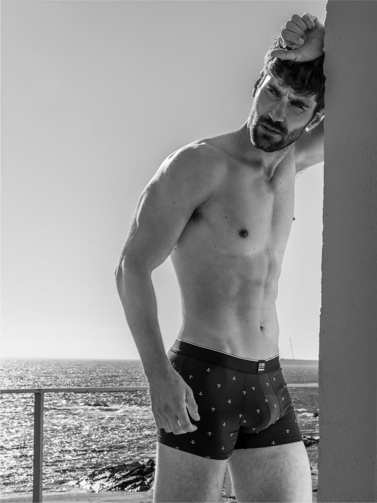 Boxers Nautique14t92 - Couleur bleu - Pour Homme - TBS - Taille M