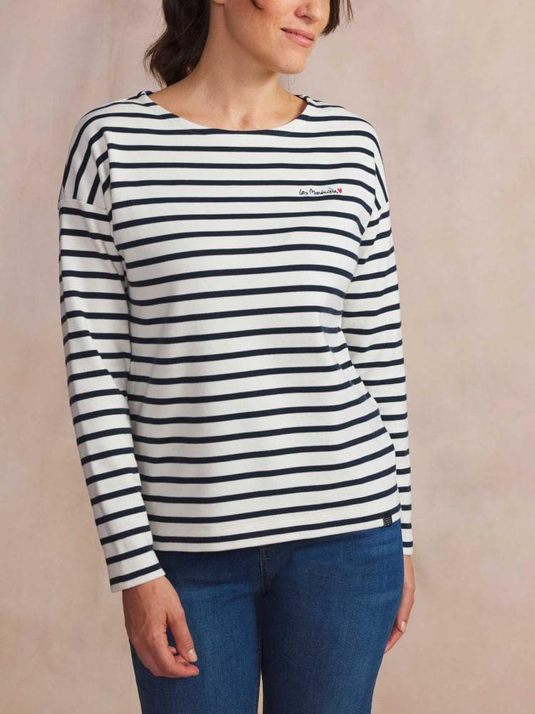 T-shirt manches longues Clemence - Couleur bleu marine - Pour Femme - TBS - Taille S