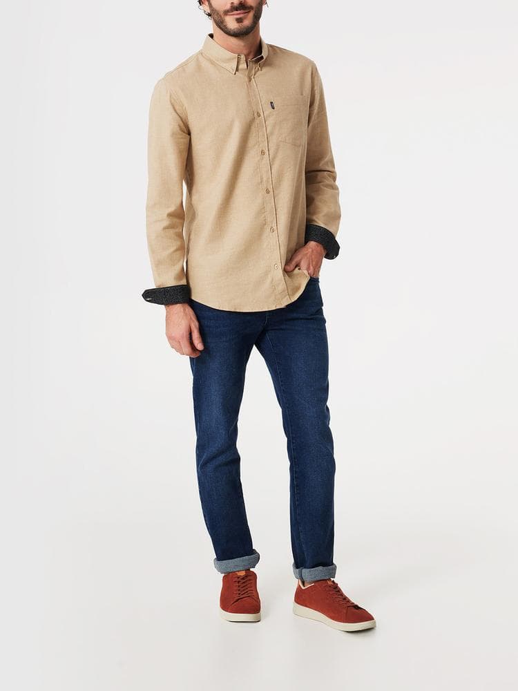 Chemise manches longues Berliche - Couleur beige - Pour Homme - TBS - Taille 4XL