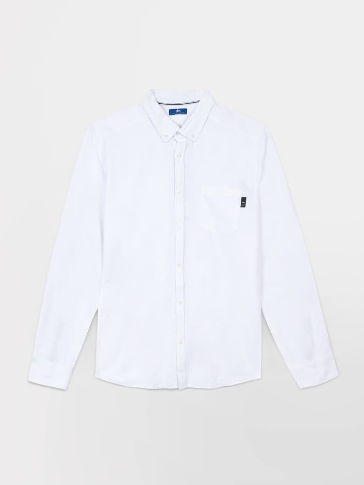 Chemise manches longues Brodyche - Couleur blanc/ecru - Pour Homme - TBS - Taille L