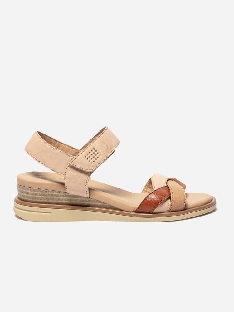 Sandales compensées Ismerie pour Femme - Couleur beige - TBS - Pointure 38