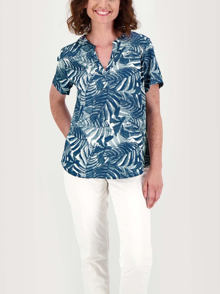 Blouse col rond Suzzymis - Couleur bleu - Pour Femme - TBS - Taille 36