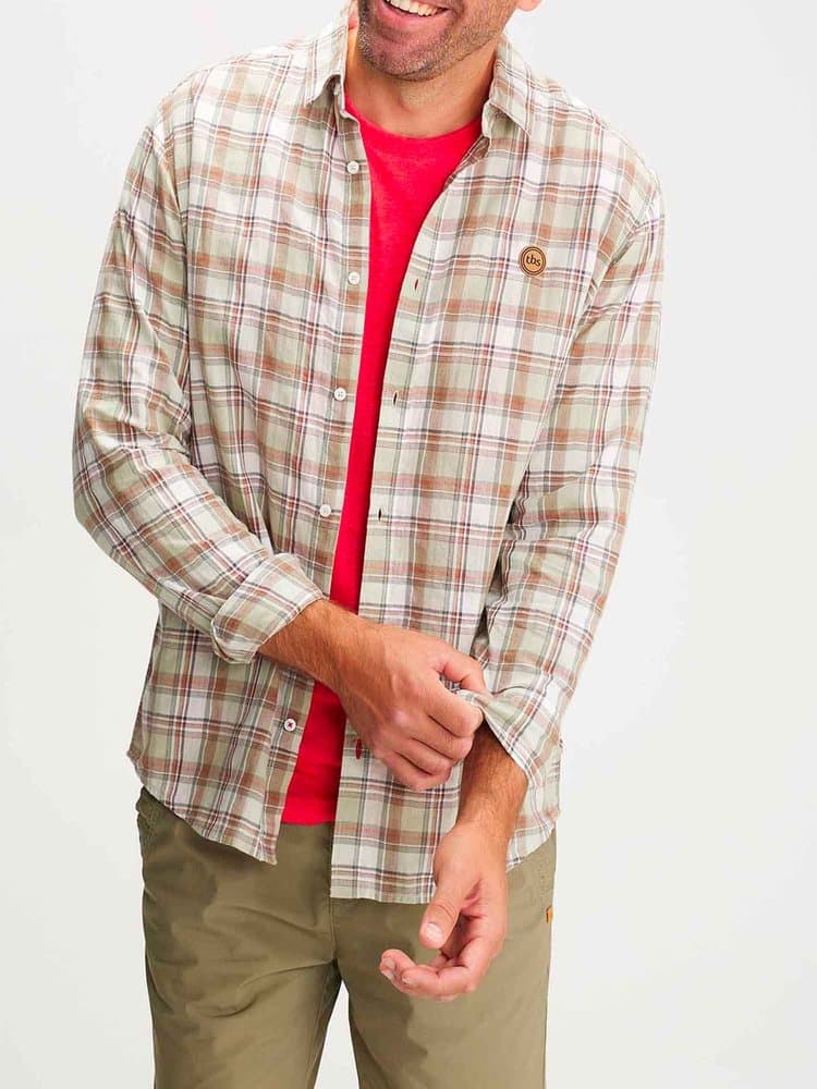 Chemise manches longues Mylesche14205 - Couleur marron - Pour Homme - TBS - Taille L