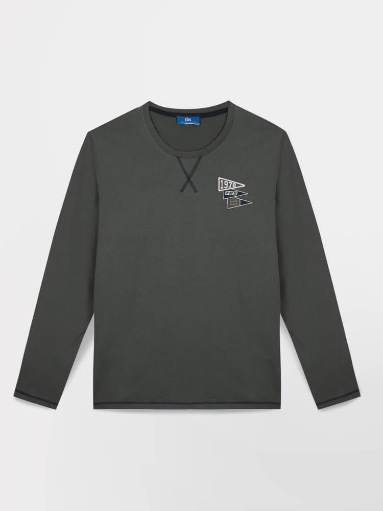 T-shirt manches longues Pereztee - Couleur vert - Pour Homme - TBS - Taille M