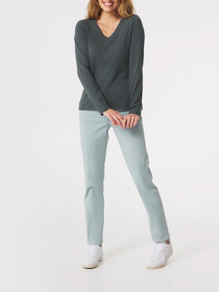 T-shirt manches longues Adinalon - Couleur vert - Pour Femme - TBS - Taille S