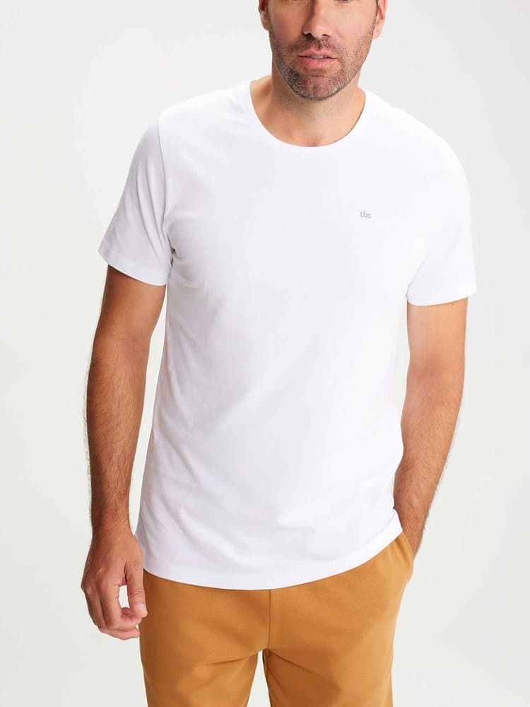 T-shirt manches courtes Basiktee24027 - Couleur blanc/ecru - Pour Homme - TBS - Taille XL
