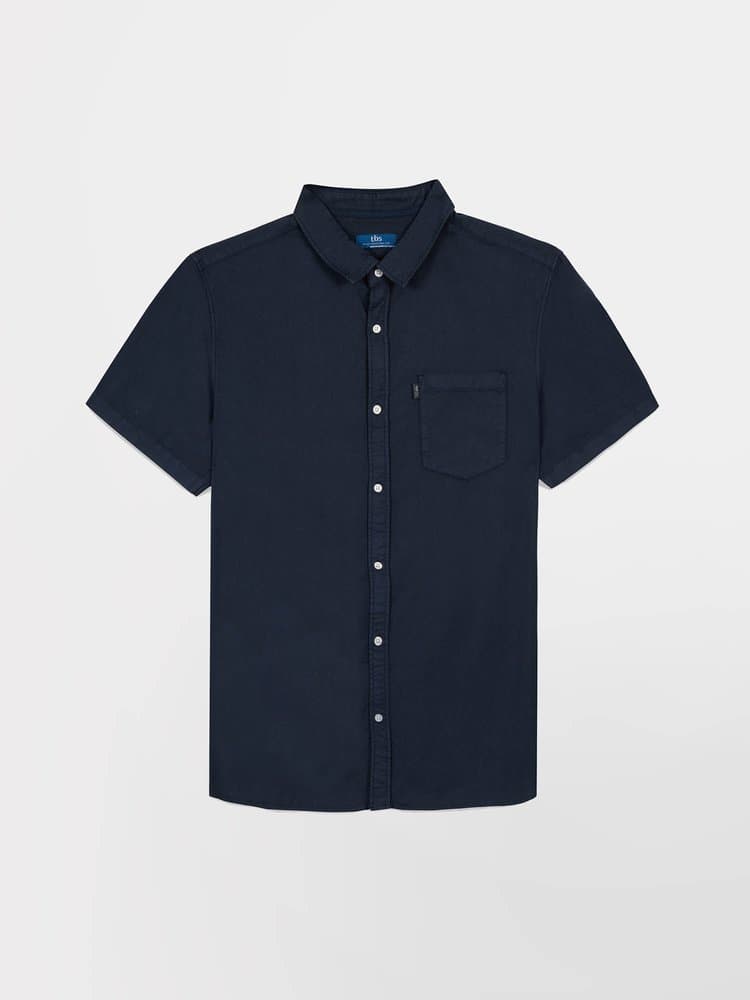 Chemise manches courtes Brodycha - Couleur bleu marine - Pour Homme - TBS - Taille 4XL