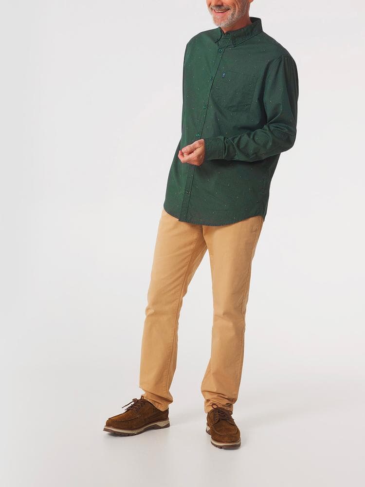 Chemise manches longues Syrahche - Couleur vert - Pour Homme - TBS - Taille M