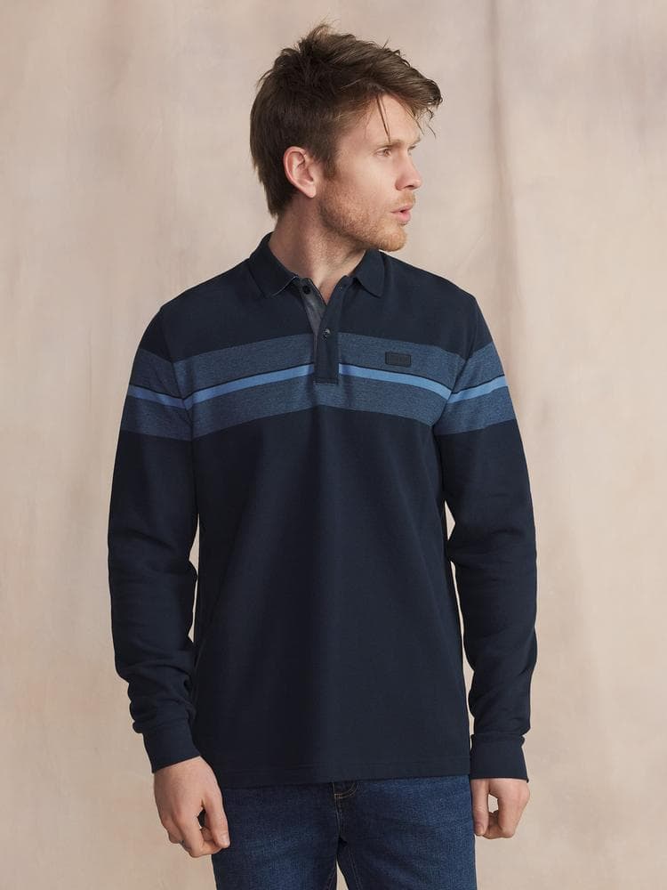 Polo manches longues Nimirpol - Couleur bleu marine - Pour Homme - TBS - Taille XXL