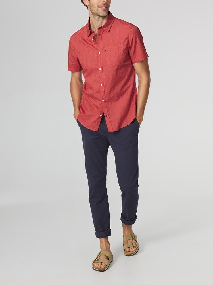 Chemise manches courtes Helyocha - Couleur rose/rouge - Pour Homme - TBS - Taille XXL