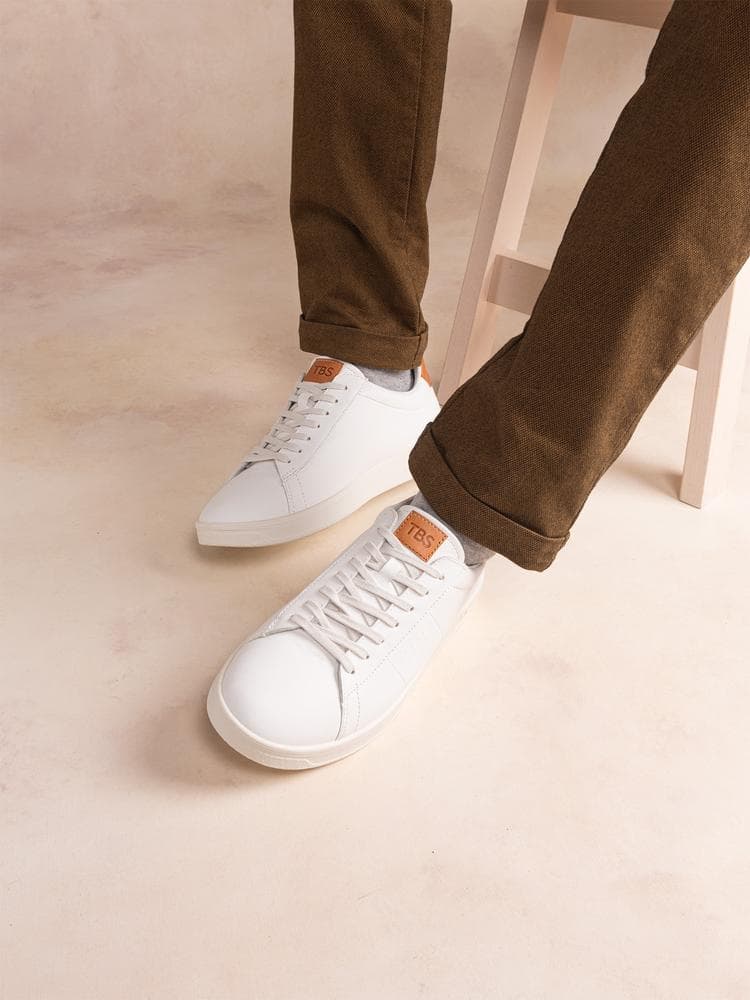 Baskets made in France Flauber pour Homme - Couleur blanc/ecru - TBS - Pointure 45