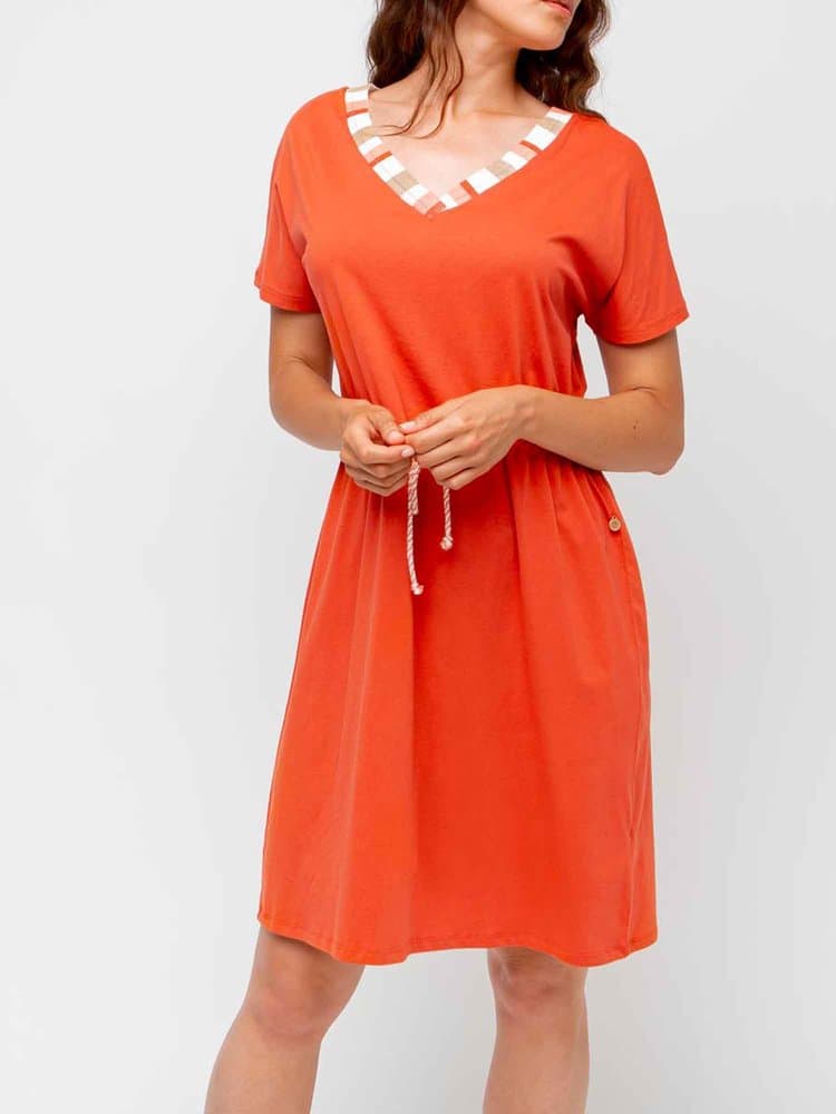 Robe courte Sensarob19156 - Couleur rose/rouge - Pour Femme - TBS - Taille 42