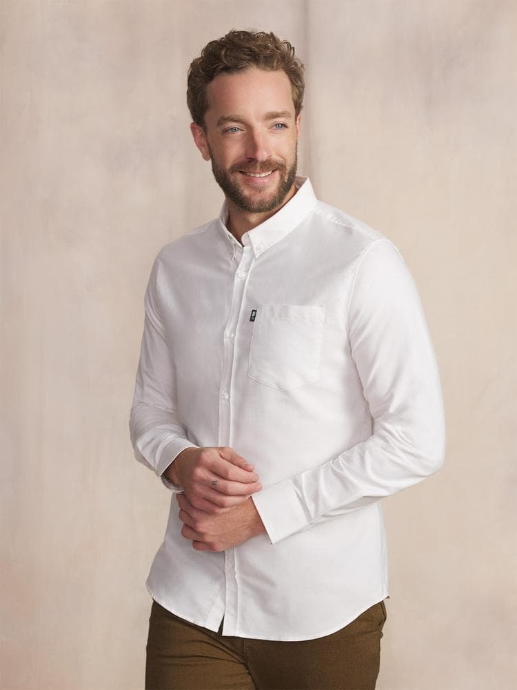 Chemise manches longues Bradyche - Couleur blanc/ecru - Pour Homme - TBS - Taille S