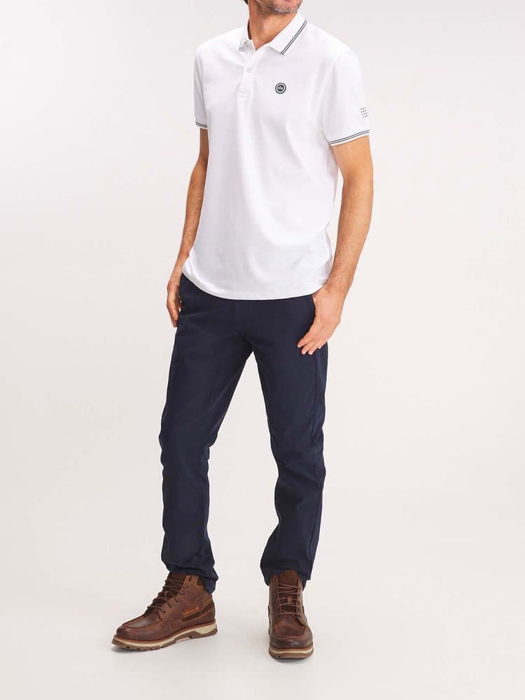 Polo manches courtes Attonpol - Couleur blanc/ecru - Pour Homme - TBS - Taille L