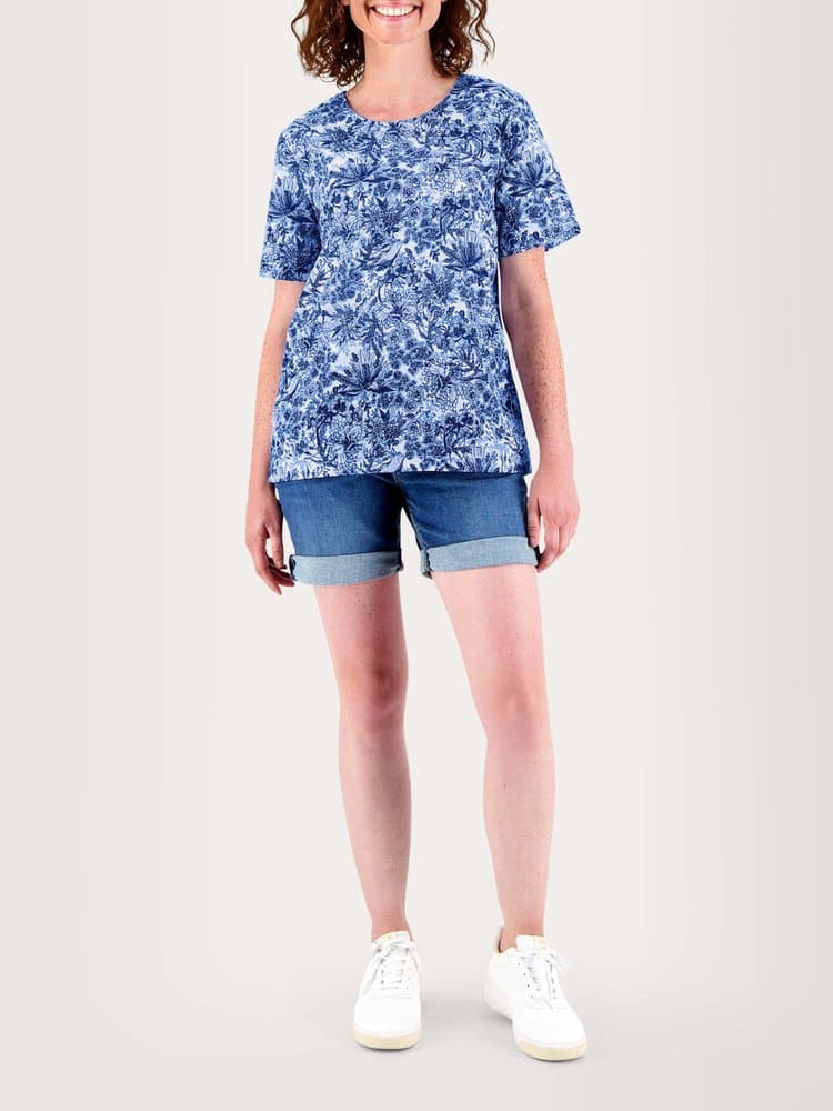 Blouse col rond Fridamis - Couleur bleu - Pour Femme - TBS - Taille 42