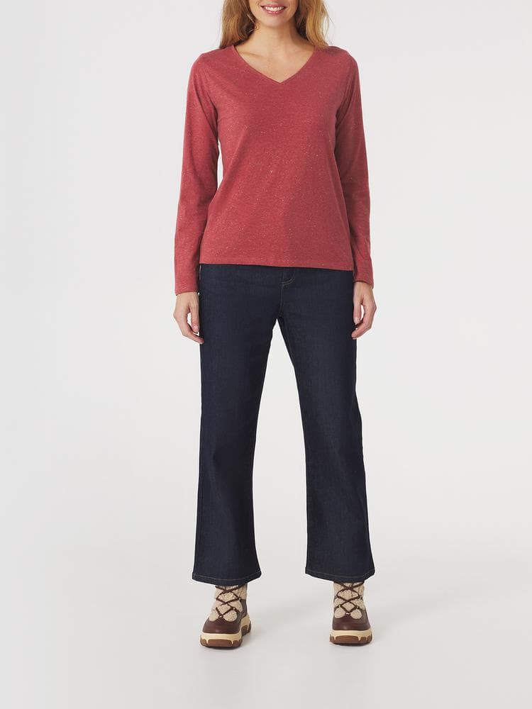 T-shirt manches longues Adinalon - Couleur rose/rouge - Pour Femme - TBS - Taille L