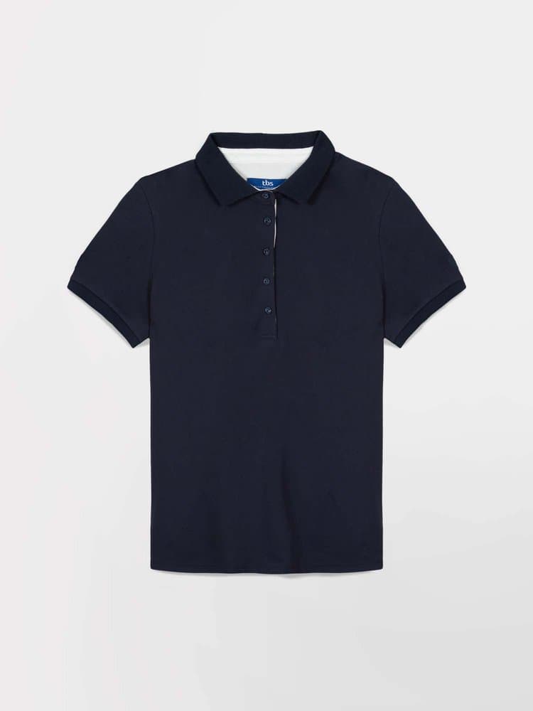 Polo manches courtes Loretpol - Couleur bleu marine - Pour Femme - TBS - Taille 38