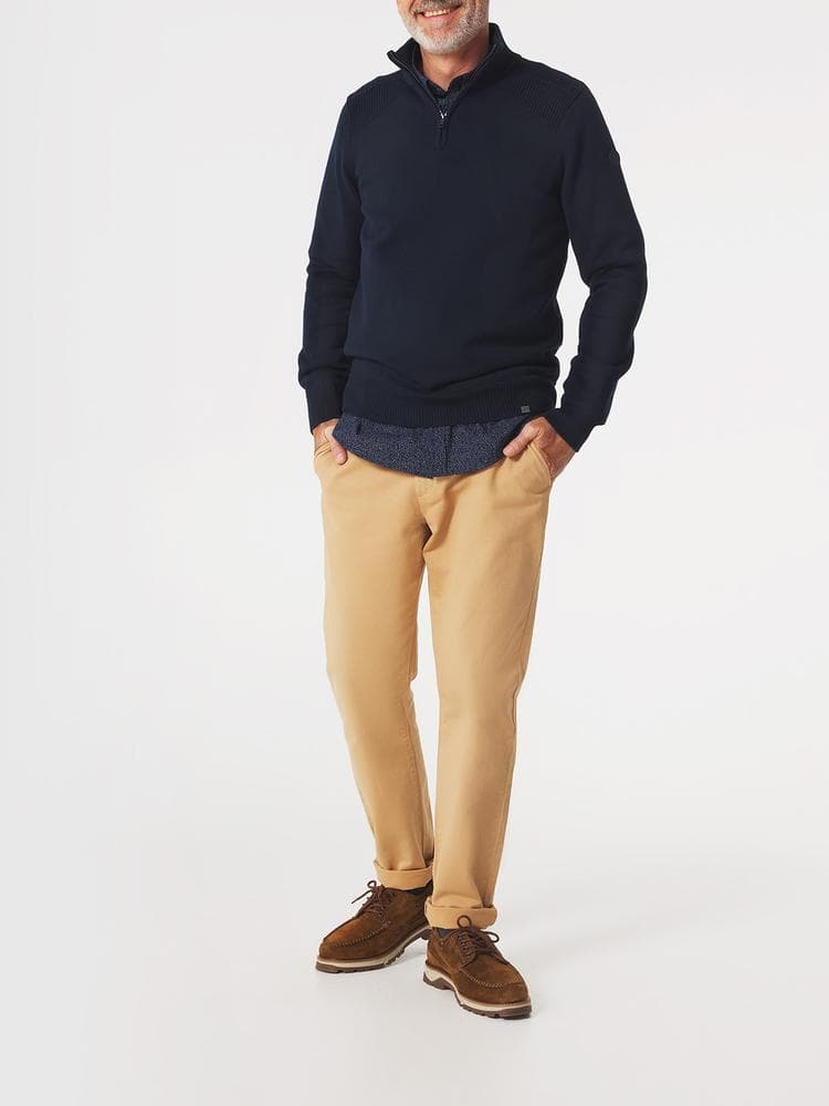 Pull col camionneur Axelecam - Couleur bleu marine - Pour Homme - TBS - Taille M