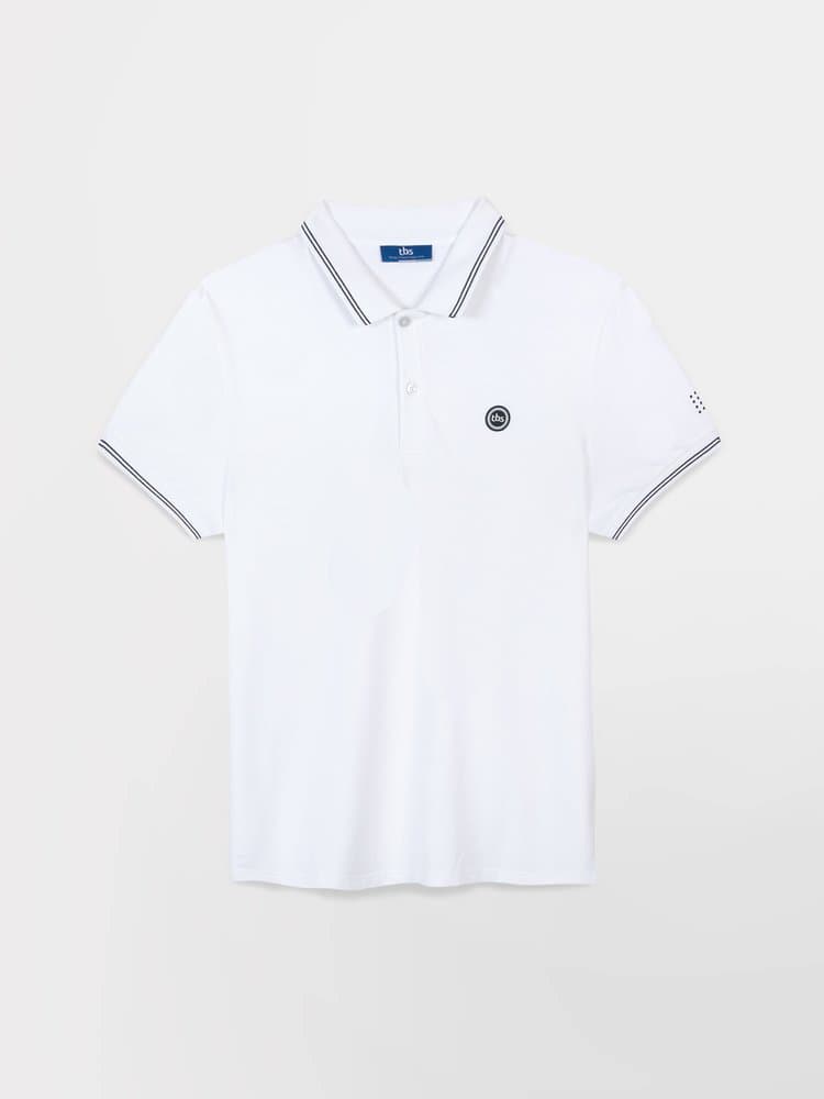 Polo manches courtes Attonpol - Couleur blanc/ecru - Pour Homme - TBS - Taille S