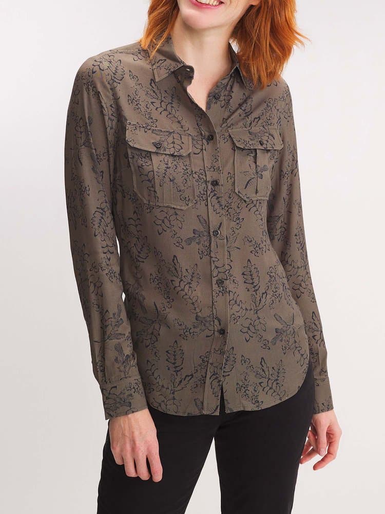 Chemise manches longues Kadenmit19275 - Couleur marron - Pour Femme - TBS - Taille 38