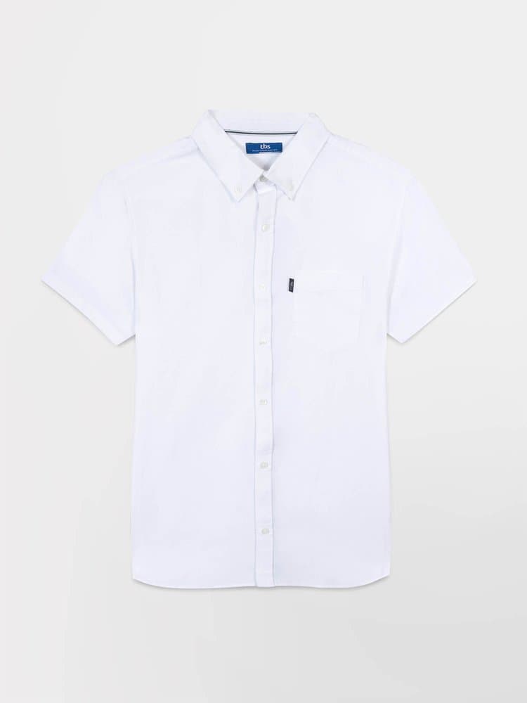 Chemise manches courtes Brodycha - Couleur blanc/ecru - Pour Homme - TBS - Taille M