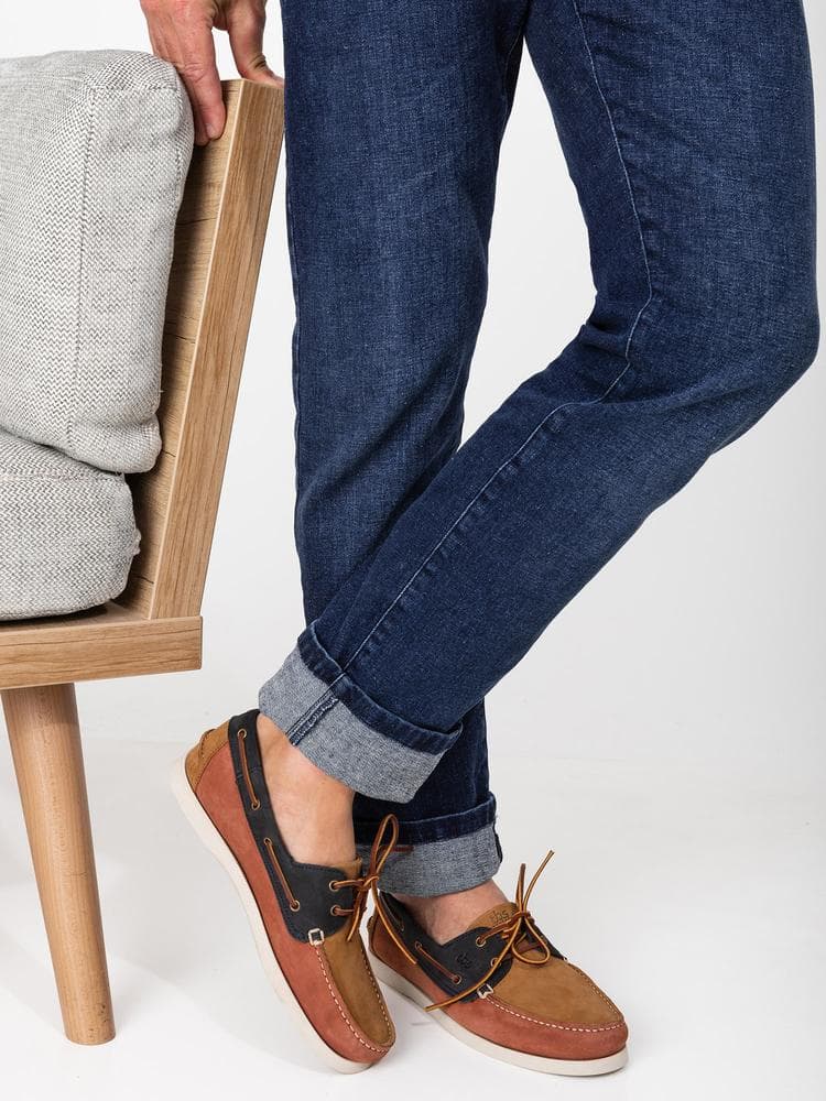 Chaussures bateau Phenis pour Homme - Couleur jaune/orange - TBS - Pointure 43