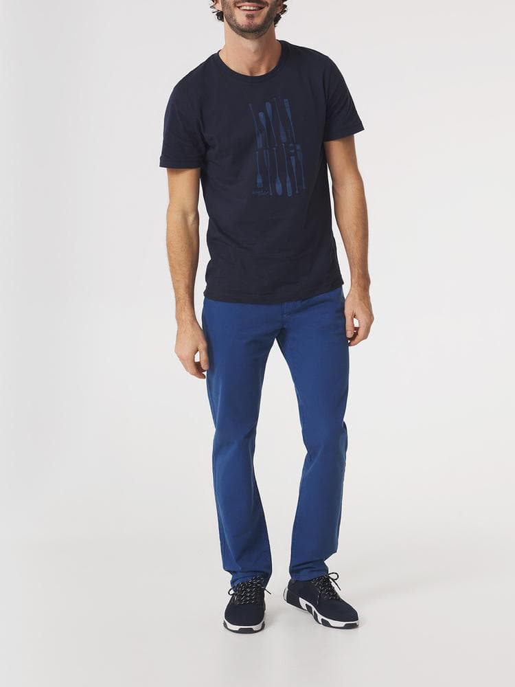 T-shirt manches courtes Sabritee - Couleur bleu marine - Pour Homme - TBS - Taille S