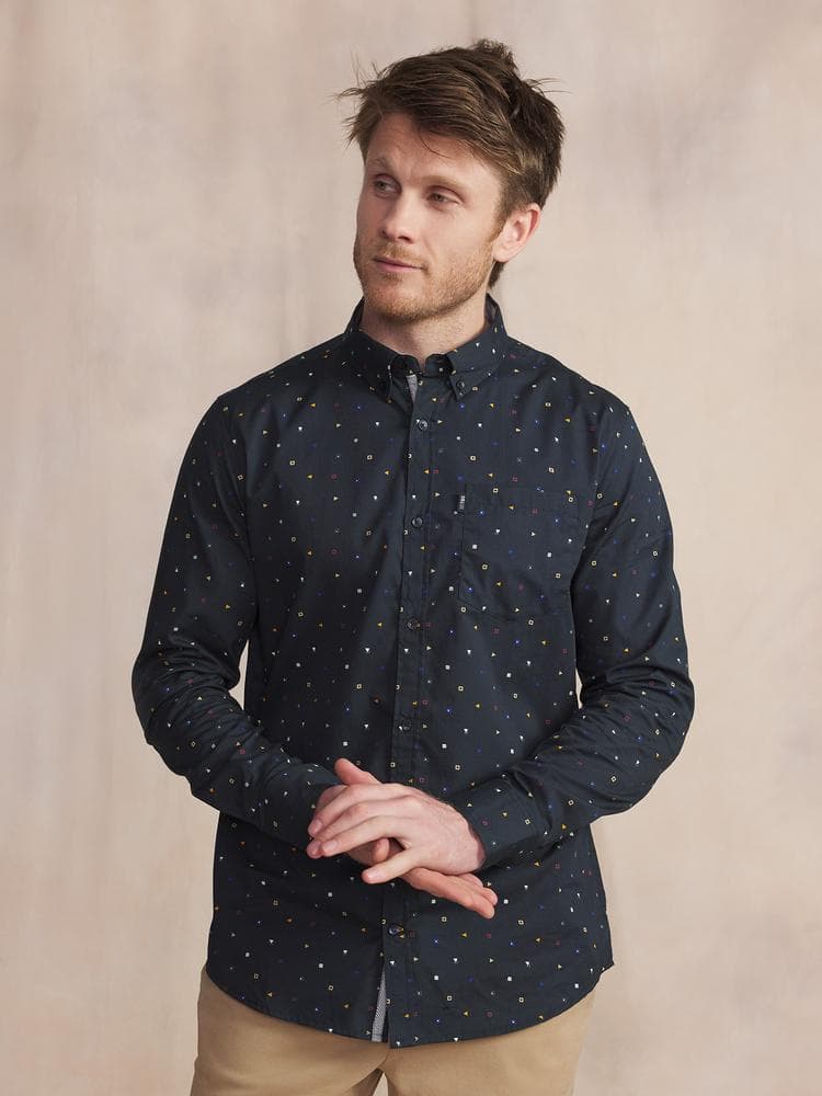 Chemise manches longues Maloyche - Couleur bleu marine - Pour Homme - TBS - Taille L