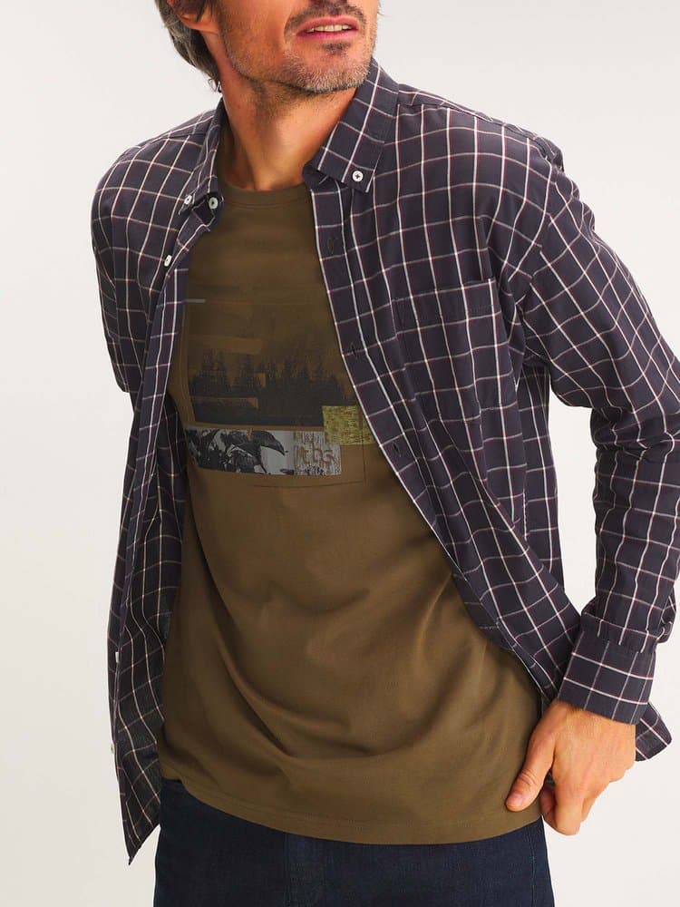 Chemise manches longues Bommache14014 - Couleur noir - Pour Homme - TBS - Taille M