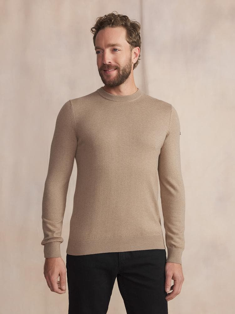 Pull encolure ronde Malikron - Couleur beige - Pour Homme - TBS - Taille 3XL