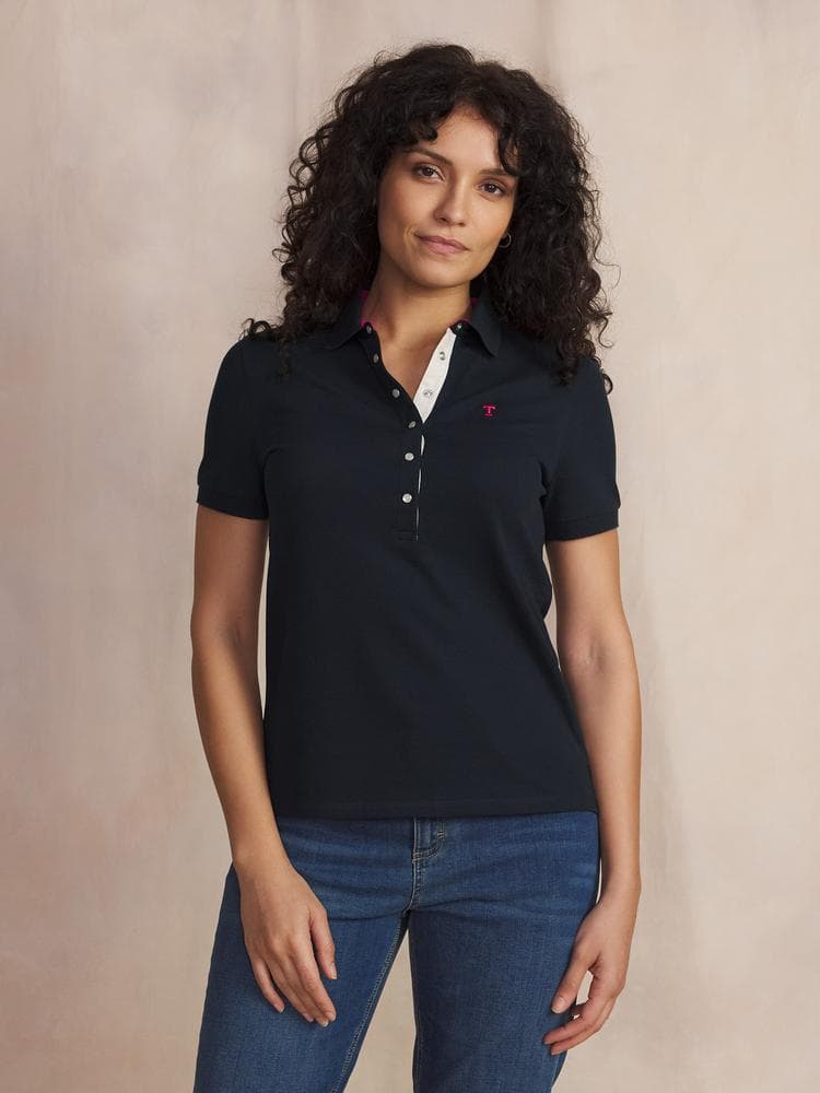 Polo manches courtes Leylapol - Couleur bleu marine - Pour Femme - TBS - Taille 48