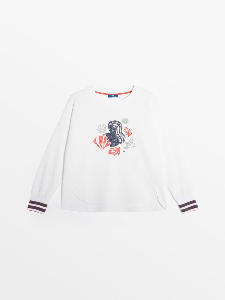 Sweat Melisron19017 - Couleur blanc/ecru - Pour Femme - TBS - Taille M