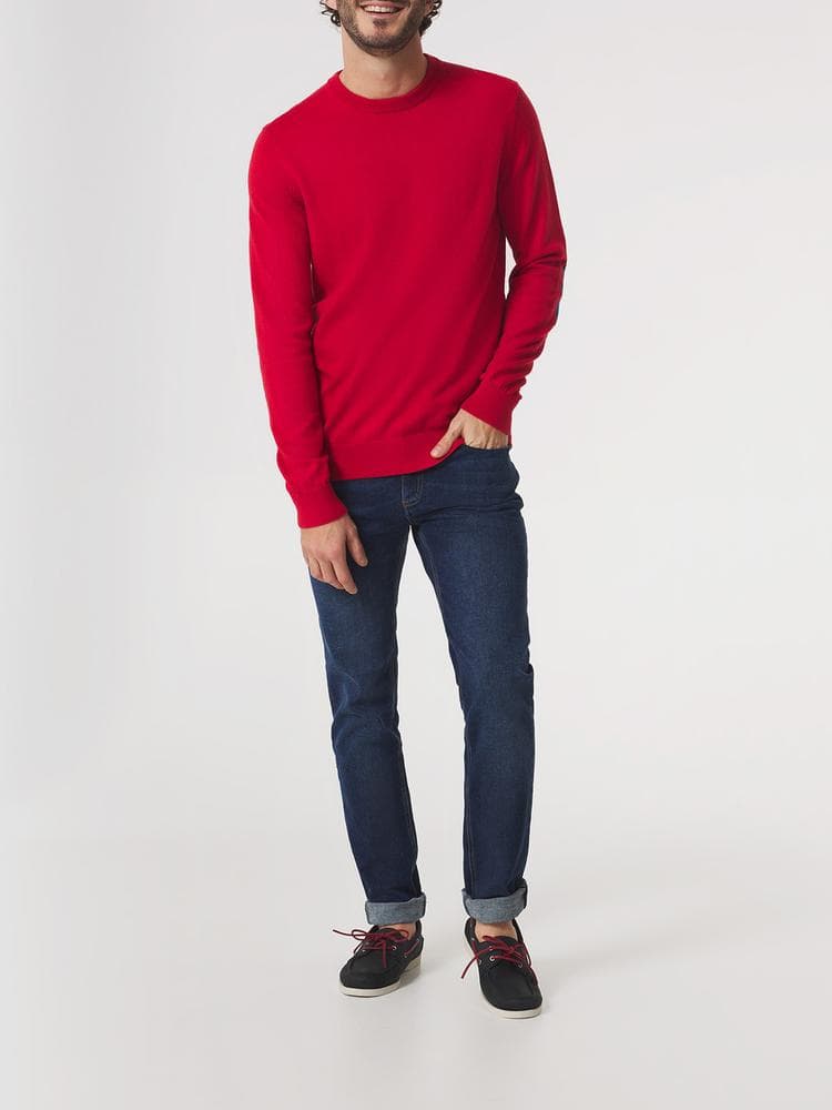 Pull encolure ronde Malikron - Couleur rose/rouge - Pour Homme - TBS - Taille L