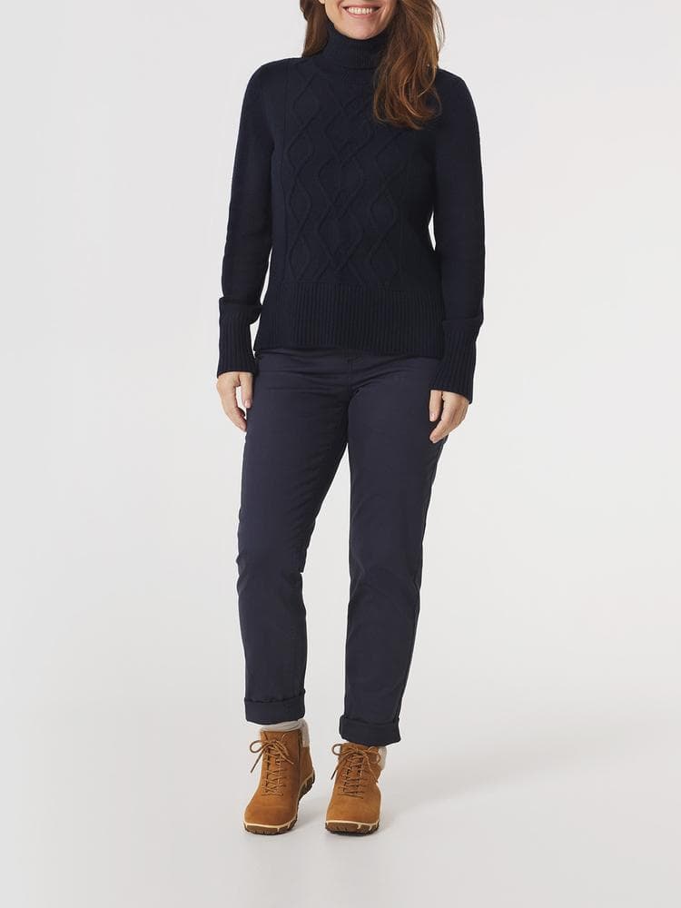 Pull col roulé Keviacol - Couleur bleu marine - Pour Femme - TBS - Taille XL