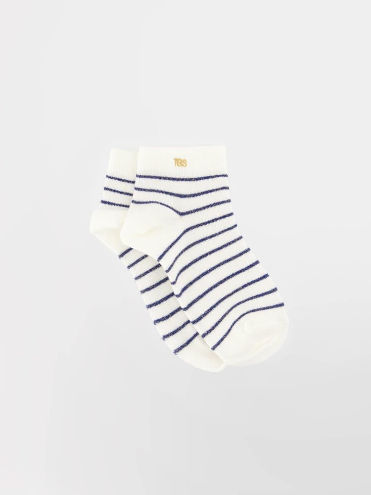 Chaussettes basses Lowluxy - Couleur bleu - Pour Femme - TBS - Taille 39/42