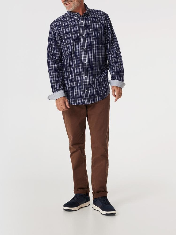 Chemise manches longues Tonieche - Couleur bleu marine - Pour Homme - TBS - Taille XXL